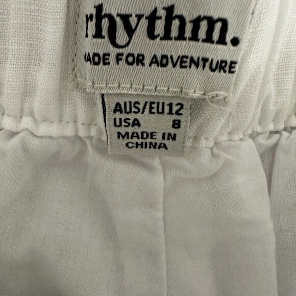 Rhythm Linen Pants White Trousers Lined Tailored Retails $80 - Picture 9 of 16